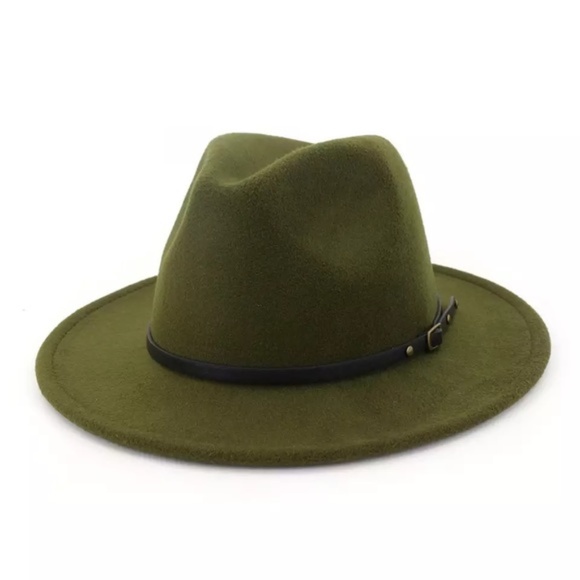 Vegan Wool Warm Fedora Wide Firm Brim Men Hat - Picture 6 of 16
